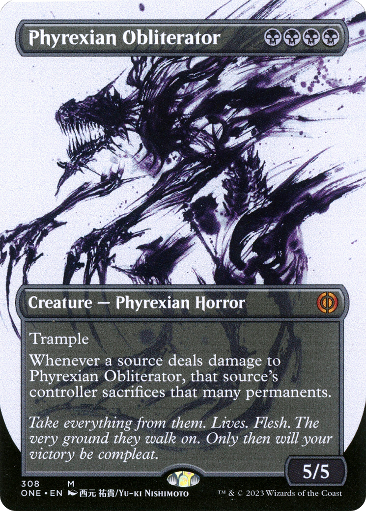 Phyrexian Obliterator (Borderless Ichor) ESPAÑOL [Phyrexia: All Will Be One]