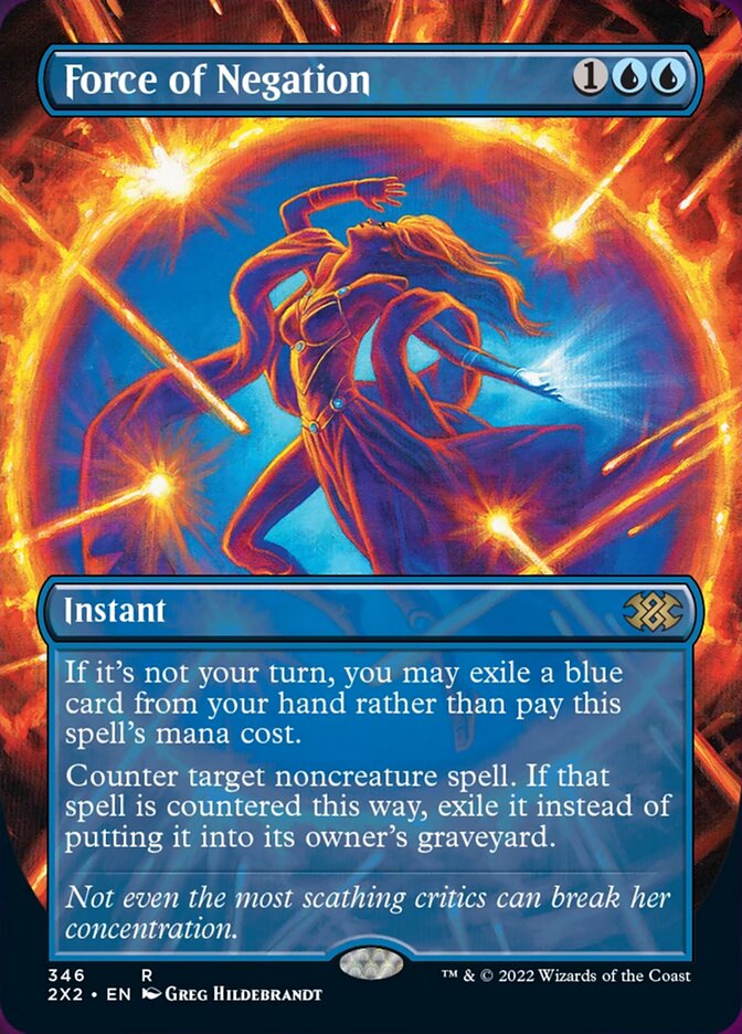 Force of Negation (Borderless Alternate Art) JAPANESE [Double Masters 2022]
