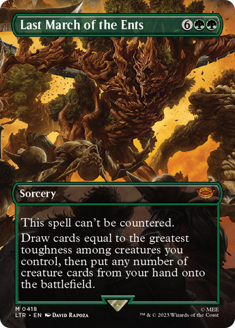 Last March of the Ents (Borderless Alternate Art) ESPAÑOL [The Lord of the Rings: Tales of Middle-Earth]
