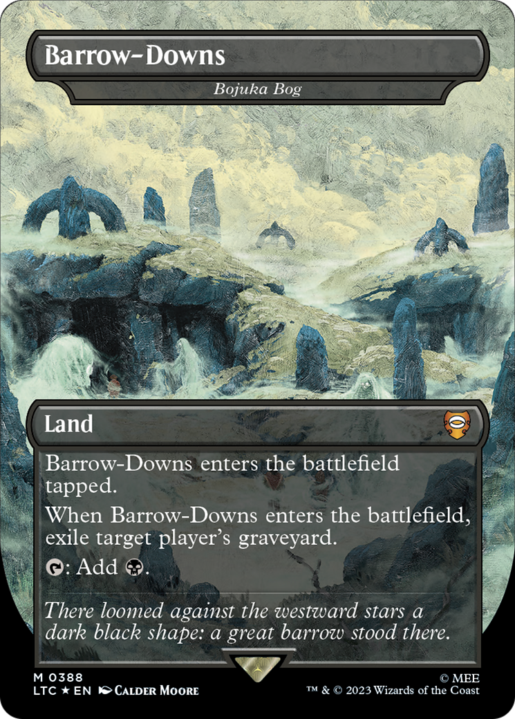 Barrow-Downs - Bojuka Bog (Borderless) (Surge Foil Realms and Relics) [The Lord of the Rings: Tales of Middle-Earth Commander]
