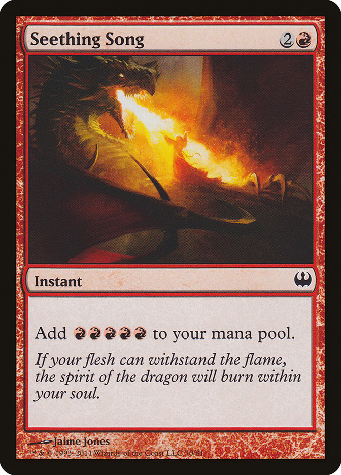 Seething Song ESPAÑOL [Duel Decks: Knights vs. Dragons]