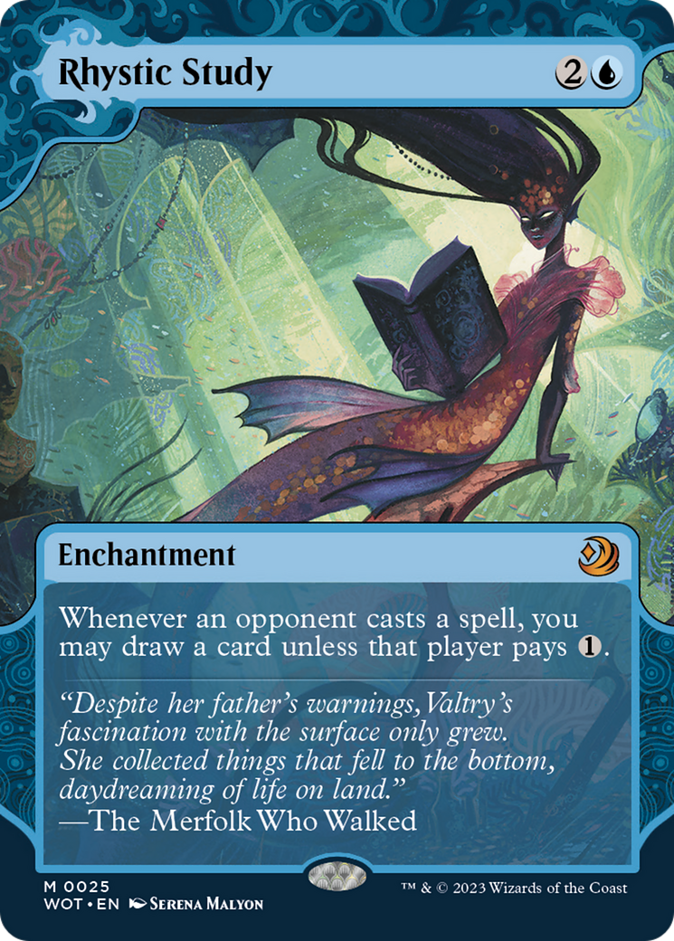 Rhystic Study JAPANESE [Wilds of Eldraine: Enchanting Tales]