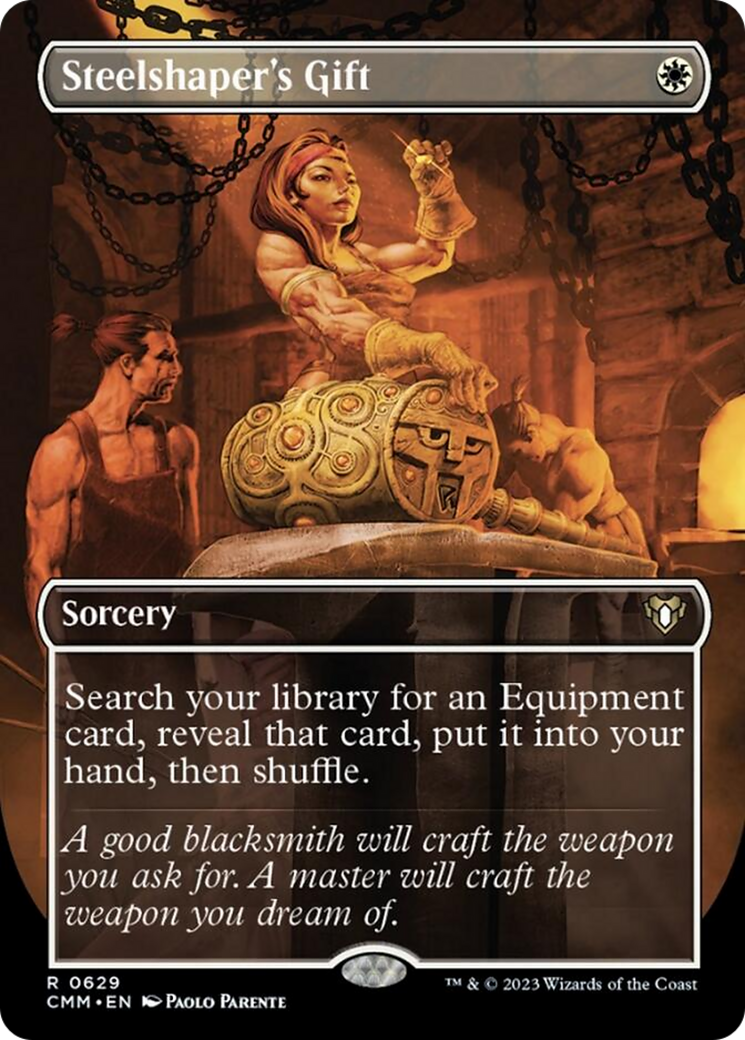 Steelshaper's Gift (Borderless Alternate Art) JAPANESE [Commander Masters]