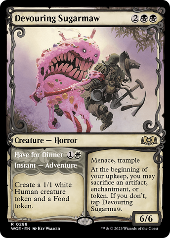 Devouring Sugarmaw // Have For Dinner (Showcase) ESPAÑOL [Wilds of Eldraine]