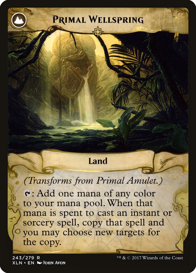 Primal Amulet // Primal Wellspring ESPAÑOL [Ixalan]
