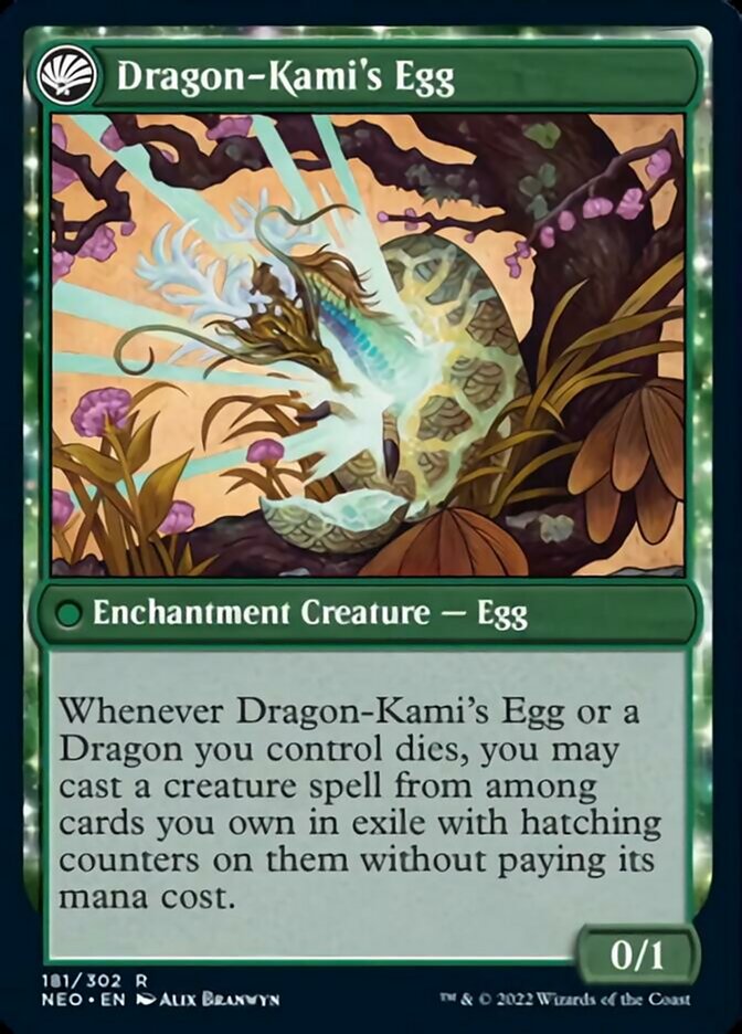 The Dragon-Kami Reborn // Dragon-Kami's Egg ESPAÑOL [Kamigawa: Neon Dynasty]