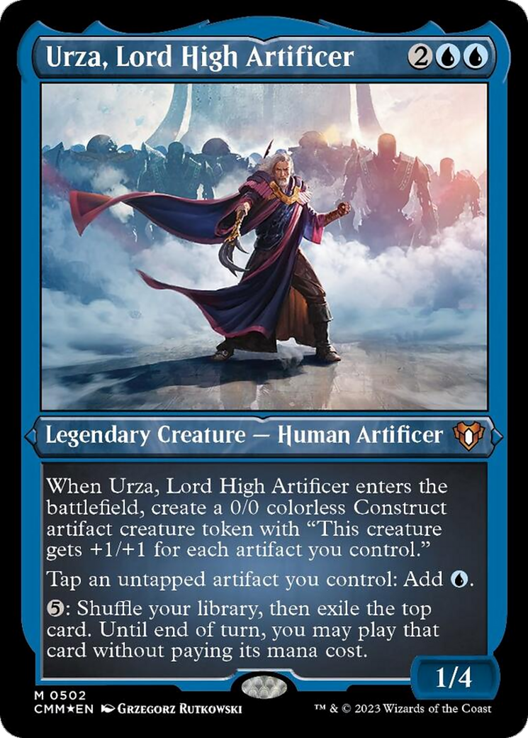 Urza, Lord High Artificer (Foil Etched) JAPANESE [Commander Masters]