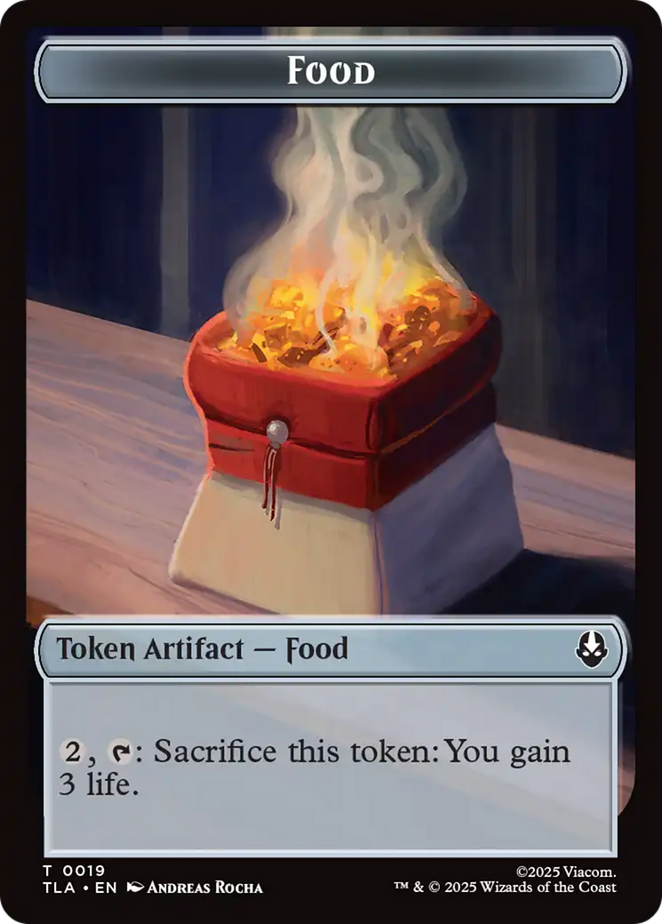 Dragon // Food (0019) Double-Sided Token [Avatar: The Last Airbender Tokens]