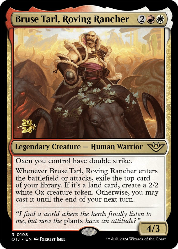 Bruse Tarl, Roving Rancher ESPAÑOL [Outlaws of Thunder Junction Prerelease Promos]