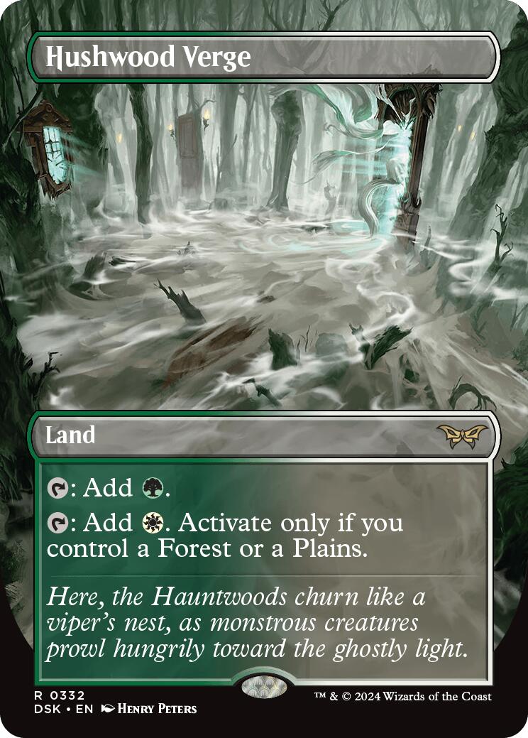 Hushwood Verge (Borderless) ESPAÑOL [Duskmourn: House of Horror]