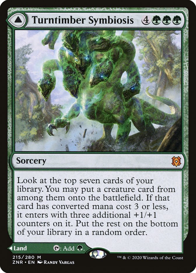 Turntimber Symbiosis // Turntimber, Serpentine Wood ESPAÑOL [Zendikar Rising]