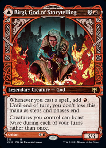 Birgi, God of Storytelling // Harnfel, Horn of Bounty (Showcase) JAPANESE  [Kaldheim]