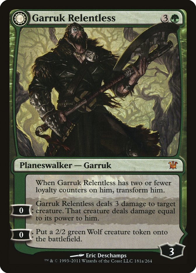 Garruk Relentless // Garruk, the Veil-Cursed ESPAÑOL [Innistrad]