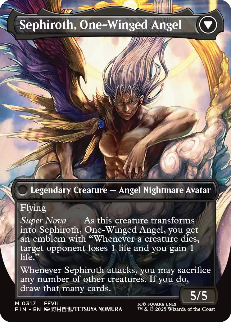 Sephiroth, Fabled SOLDIER // Sephiroth, One-Winged Angel (Borderless) (0317) JAPANESE [FINAL FANTASY]