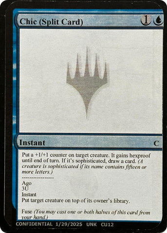 Chic (Split Card) [Unknown Event]