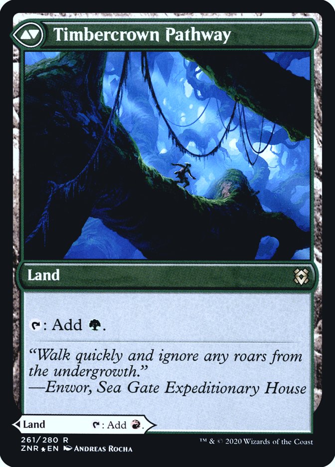 Cragcrown Pathway // Timbercrown Pathway ESPAÑOL [Zendikar Rising Prerelease Promos]