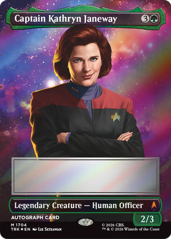 Captain Kathryn Janeway (Borderless) (Signed) [Star Trek]