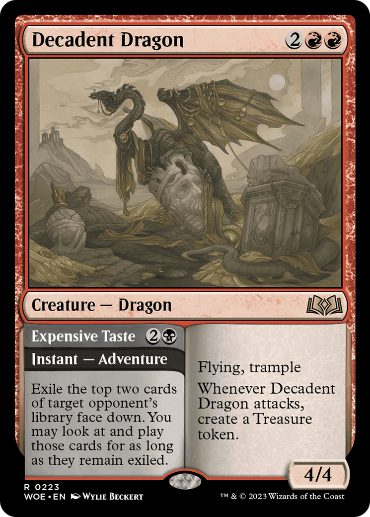 Decadent Dragon // Expensive Taste ESPAÑOL [Wilds of Eldraine]