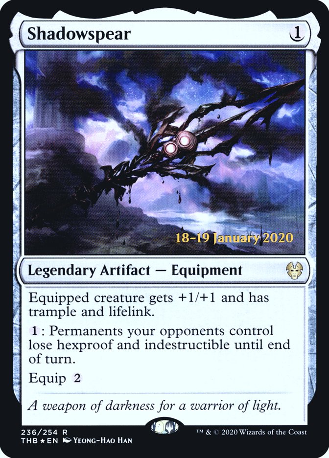 Shadowspear ESPAÑOL  [Theros Beyond Death Prerelease Promos]