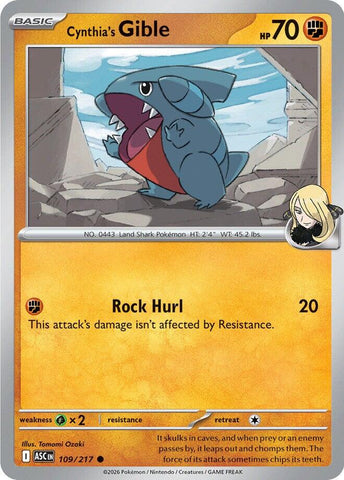 Cynthia's Gible (109/217) [Mega Evolution: Ascended Heroes]