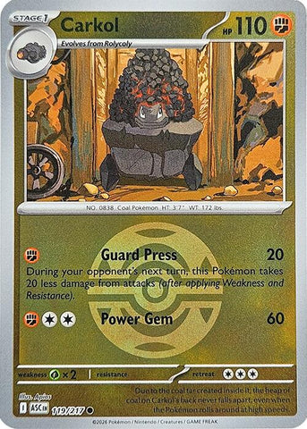 Carkol (119/217) (Dusk Ball) [Mega Evolution: Ascended Heroes]