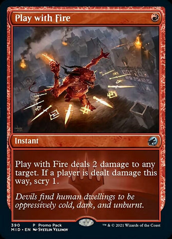 Play with Fire (Promo Pack) ESPAÑOL [Innistrad: Midnight Hunt Promos]