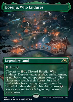 Boseiju, Who Endures (Borderless Alternate Art) JAPANESE [Kamigawa: Neon Dynasty]