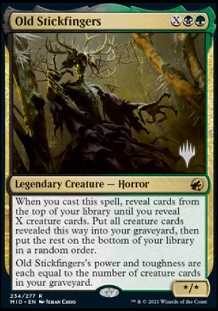 Old Stickfingers (Promo Pack) ESPAÑOL [Innistrad: Midnight Hunt Promos]