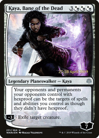 Kaya, Bane of the Dead ESPAÑOL [War of the Spark Prerelease Promos]