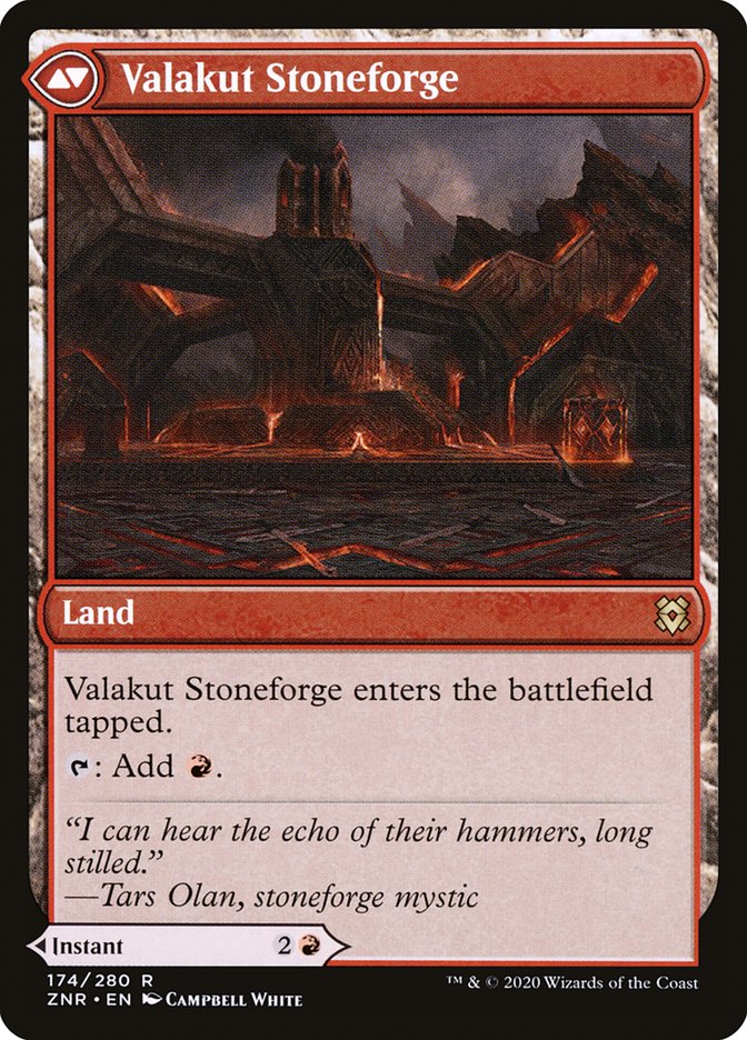 Valakut Awakening // Valakut Stoneforge RUSIAN [Zendikar Rising]