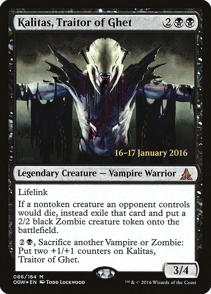 Kalitas, Traitor of Ghet ESPAÑOL SEALED [Oath of the Gatewatch Prerelease Promos]