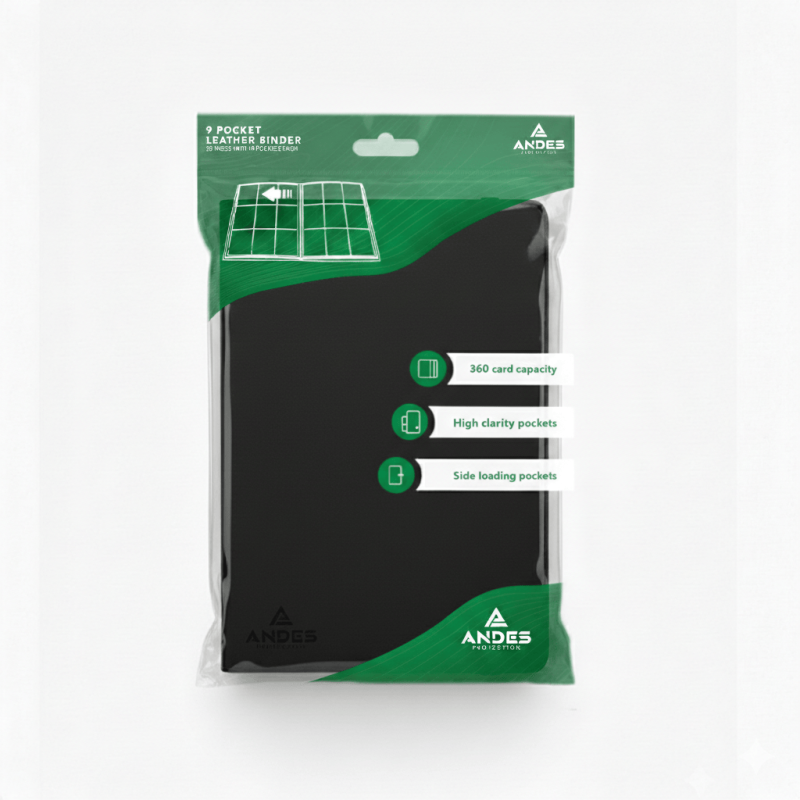 Andes Protection 9 Pocket Leather Card Binder