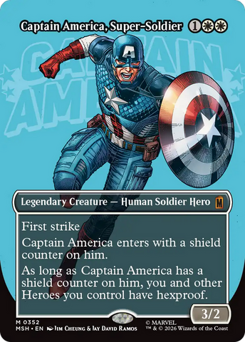 Captain America, Super-Soldier (Borderless) (0352) [Marvel Super Heroes]