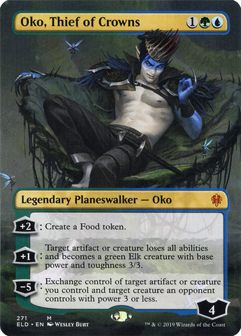 Oko, Thief of Crowns (Borderless) ESPAÑOL [Throne of Eldraine]