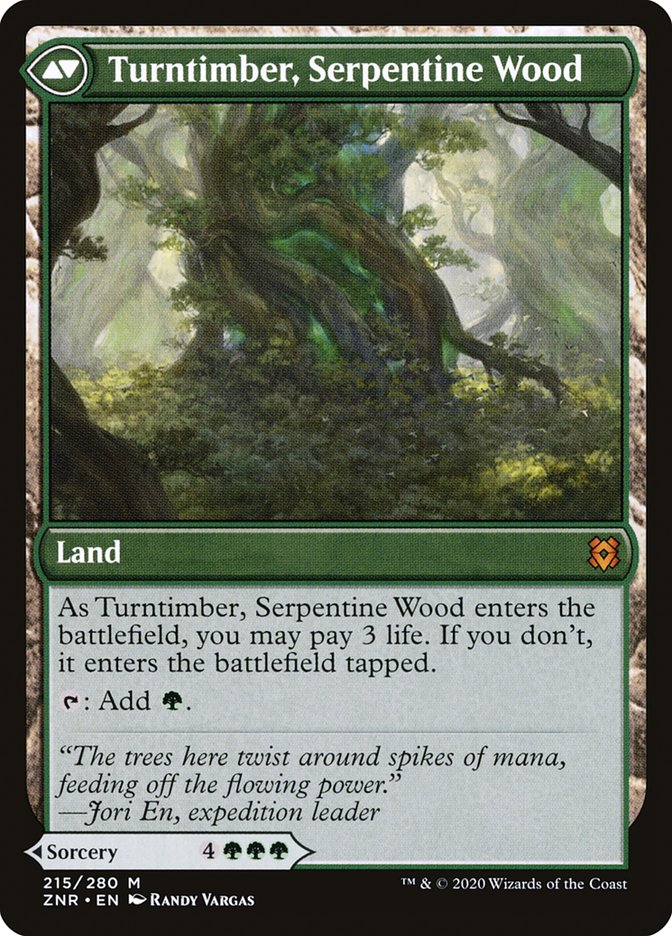 Turntimber Symbiosis // Turntimber, Serpentine Wood ESPAÑOL [Zendikar Rising]