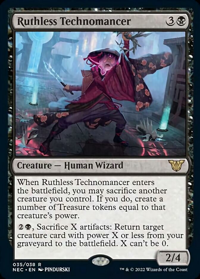 Ruthless Technomancer JAPANESE [Kamigawa: Neon Dynasty Commander]