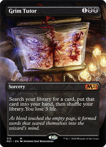 Grim Tutor (Borderless Alternate Art) CHINESE [Core Set 2021]