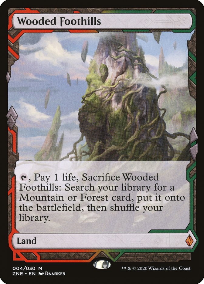 Wooded Foothills (Expeditions) JAPANESE [Zendikar Rising Expeditions]