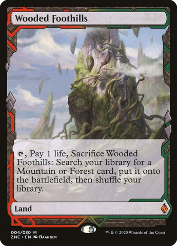 Wooded Foothills (Expeditions) JAPANESE [Zendikar Rising Expeditions]