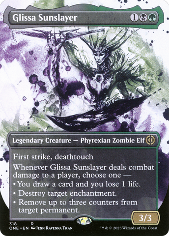 Glissa Sunslayer (Borderless Ichor) JAPANESE [Phyrexia: All Will Be One]