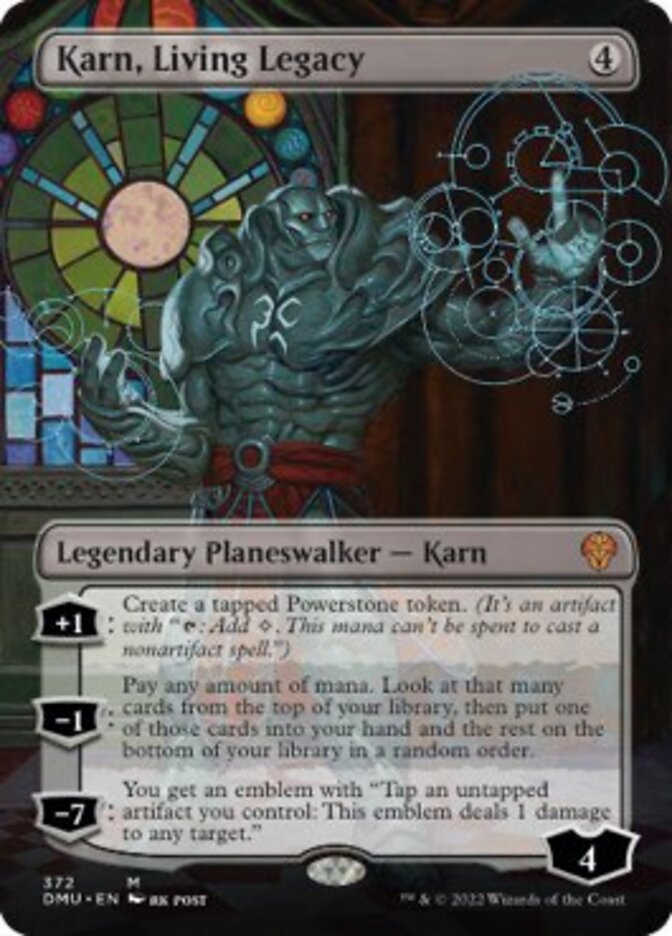 Karn, Living Legacy (Borderless) SIGNED [Dominaria United]