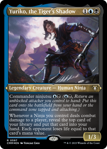 Yuriko, the Tiger's Shadow (Foil Etched) JAPANESE [Commander Masters]