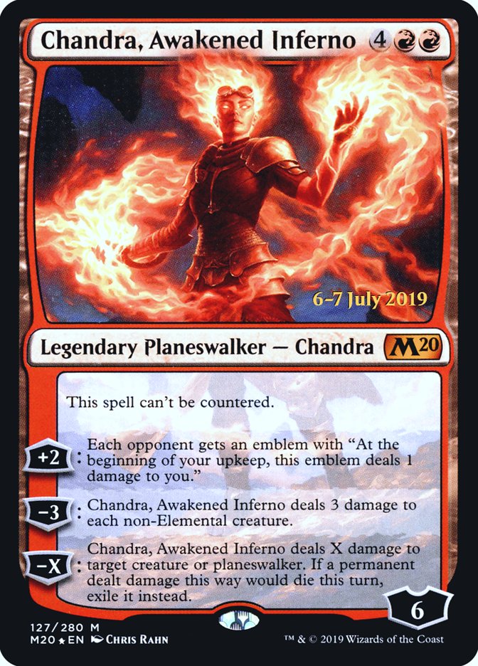 Chandra, Awakened Inferno ESPAÑOL  [Core Set 2020 Prerelease Promos]