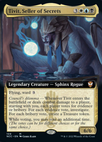 Tivit, Seller of Secrets (Extended Art) SIGNED [Streets of New Capenna Commander]