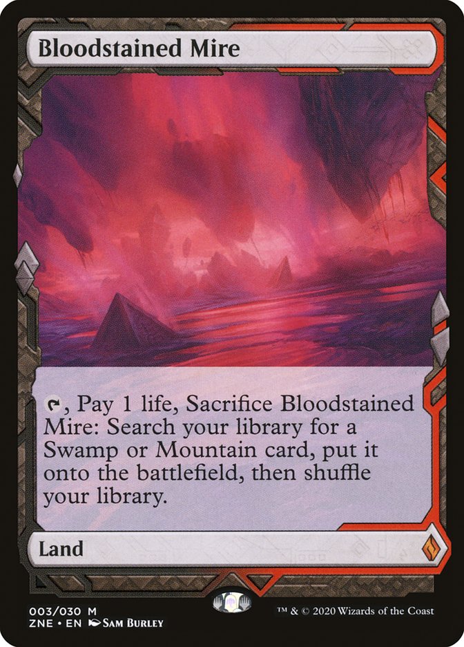 Bloodstained Mire (Expeditions) JAPANESE [Zendikar Rising Expeditions]
