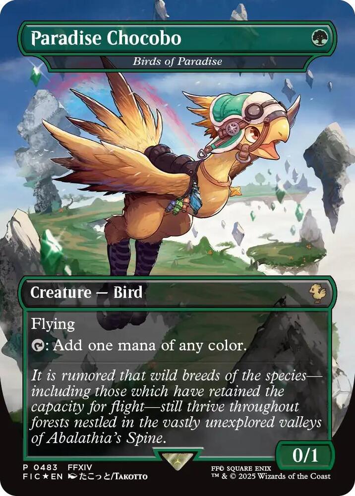 Paradise Chocobo - Birds of Paradise (Borderless) - Commander: FINAL FANTASY (FIC)