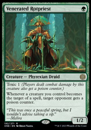 Venerated Rotpriest (Promo Pack) ESPAÑOL [Phyrexia: All Will Be One Promos]