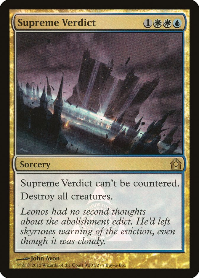 Supreme Verdict ESPAÑOL  (Buy-A-Box) [Return to Ravnica Promos]