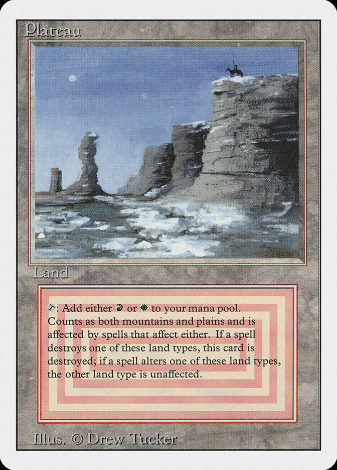 Plateau revised/3ed EN デュアルランド MTG Plateau [Revised Edition]