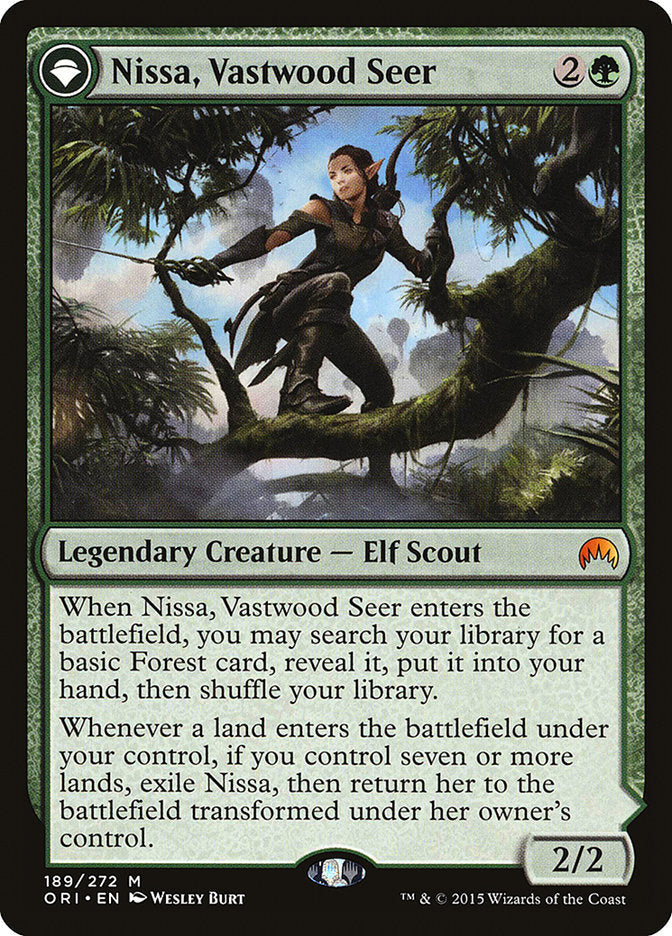 Nissa, Vastwood Seer // Nissa, Sage Animist CHINESE [Magic Origins]